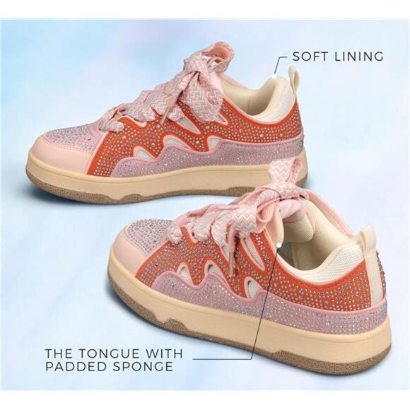 Women's Sparkle Rhinestone Fashion Sneaker - Picture 5 of 6